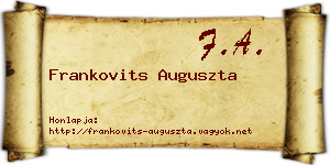 Frankovits Auguszta névjegykártya